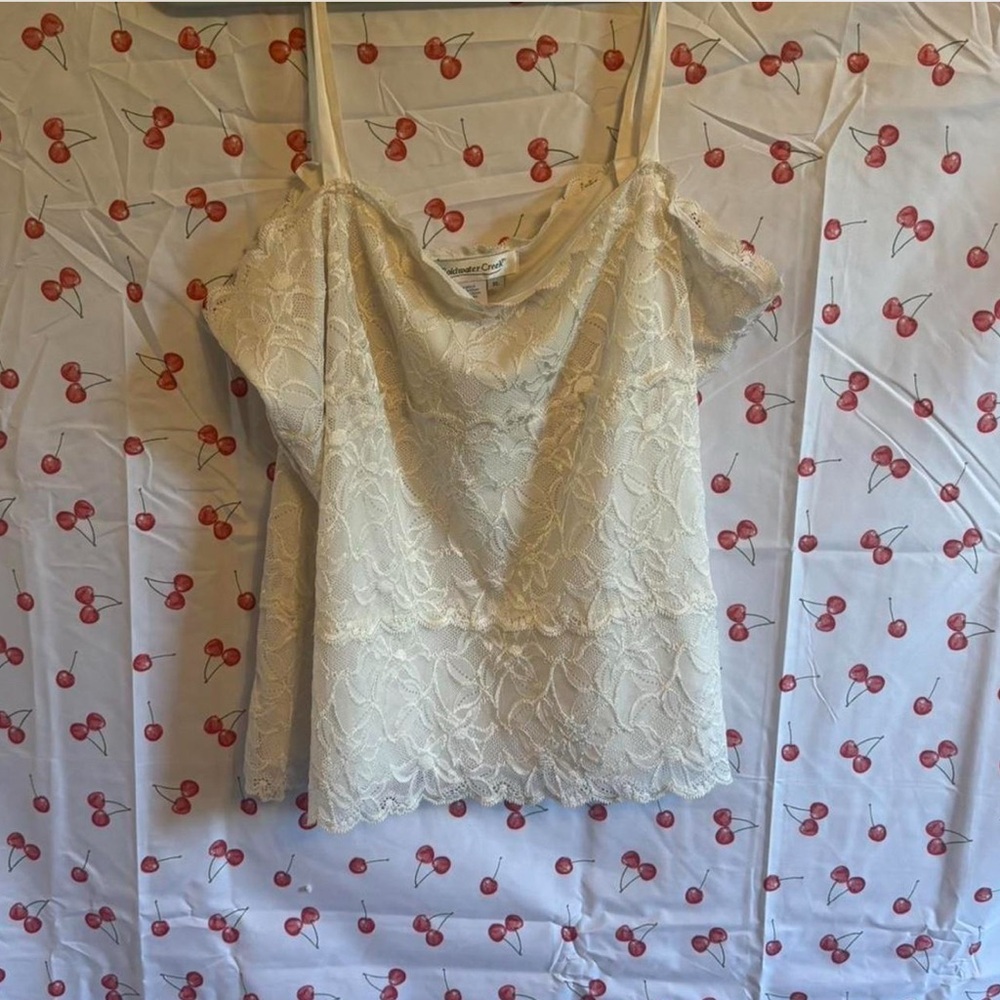 Coldwater Creek Cream Lace Camisole